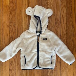 L.L. Bean Toddler Hooded Hi-Pile Fleece Jacket with Bear Ears